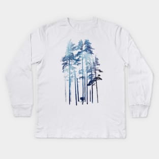 Winter Wolf Kids Long Sleeve T-Shirt
